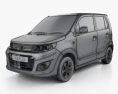 Suzuki (Maruti) WagonR Stingray 2016 3d model wire render