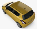 Suzuki Swift 掀背车 5门 2014 3D模型 顶视图