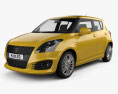 Suzuki Swift Sport 해치백 5도어 2017 3D 모델 