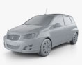 Suzuki Swift Plus 2011 3d model clay render
