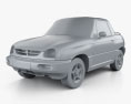 Suzuki X-90 1998 3d model clay render
