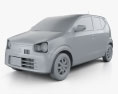 Suzuki Alto 2017 3d model clay render