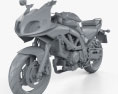 Suzuki SV650S 2015 Modelo 3D clay render