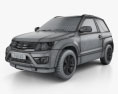Suzuki Grand Vitara 3门 2012 3D模型 wire render