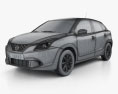 Suzuki Baleno 2019 3d model wire render