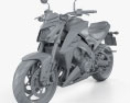 Suzuki GSX-S1000 2015 3Dモデル clay render