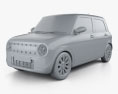 Suzuki Alto Lapin 2018 3d model clay render