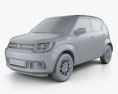 Suzuki Ignis hybrid 2019 3d model clay render