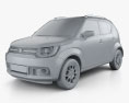 Suzuki Ignis 2019 3d model clay render