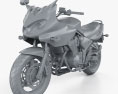 Suzuki Bandit GSF1200S 1996 3Dモデル clay render