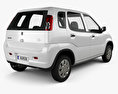 Suzuki Kei 5-Türer 2000 3D-Modell Rückansicht