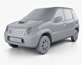 Suzuki Kei 5 porte 2000 Modello 3D clay render
