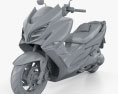 Suzuki Burgman 400 2017 3Dモデル clay render