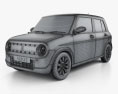 Suzuki Alto Lapin with HQ interior 2018 3d model wire render