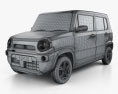 Suzuki Hustler with HQ interior 2016 3d model wire render