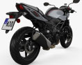 Suzuki SV650X 2018 3D模型 后视图