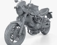 Suzuki SV650X 2018 3D-Modell clay render