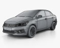 Suzuki Ciaz 2022 Modelo 3d wire render
