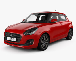 Suzuki Swift with HQ interior 2020 3D model