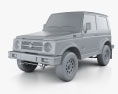 Suzuki Samurai SWB 1996 3d model clay render