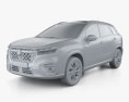 Suzuki S-Cross hybrid AllGrip 2021 3d model clay render