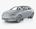 Suzuki Ciaz avec Intérieur 2019 Modèle 3d clay render