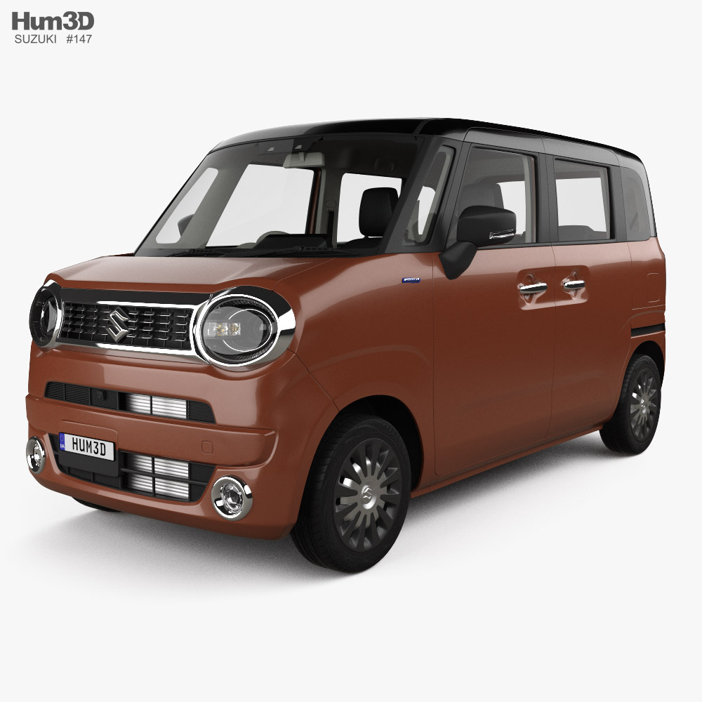 Suzuki Wagon R Smile гібрид з детальним інтер'єром 2021 3D модель