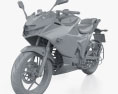 Suzuki Gixxer SF 2022 Modelo 3d argila render