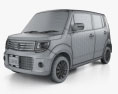 Suzuki MR Wagon Wit TS 2014 3D модель wire render