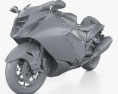 Suzuki Hayabusa 2022 Modelo 3D clay render