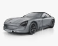 TVR Griffith 2020 3D-Modell wire render