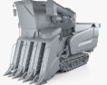 TYM HJ6135 コンバイン 2022 3Dモデル clay render