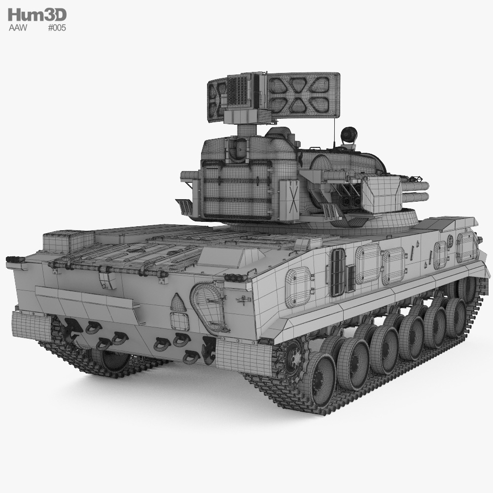 2K22 Tunguska 3D Model - Military On Hum3D