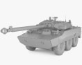 AMX-10 RC Modèle 3d clay render