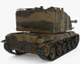 AMX-30 AuF1 Modelo 3D vista trasera