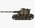 AMX-30 AuF1 3d model side view