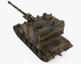 AMX-30 AuF1 3D 모델  top view