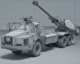 Archer Artillery System 3d model wire render
