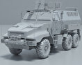 BAE Caiman 3d model clay render