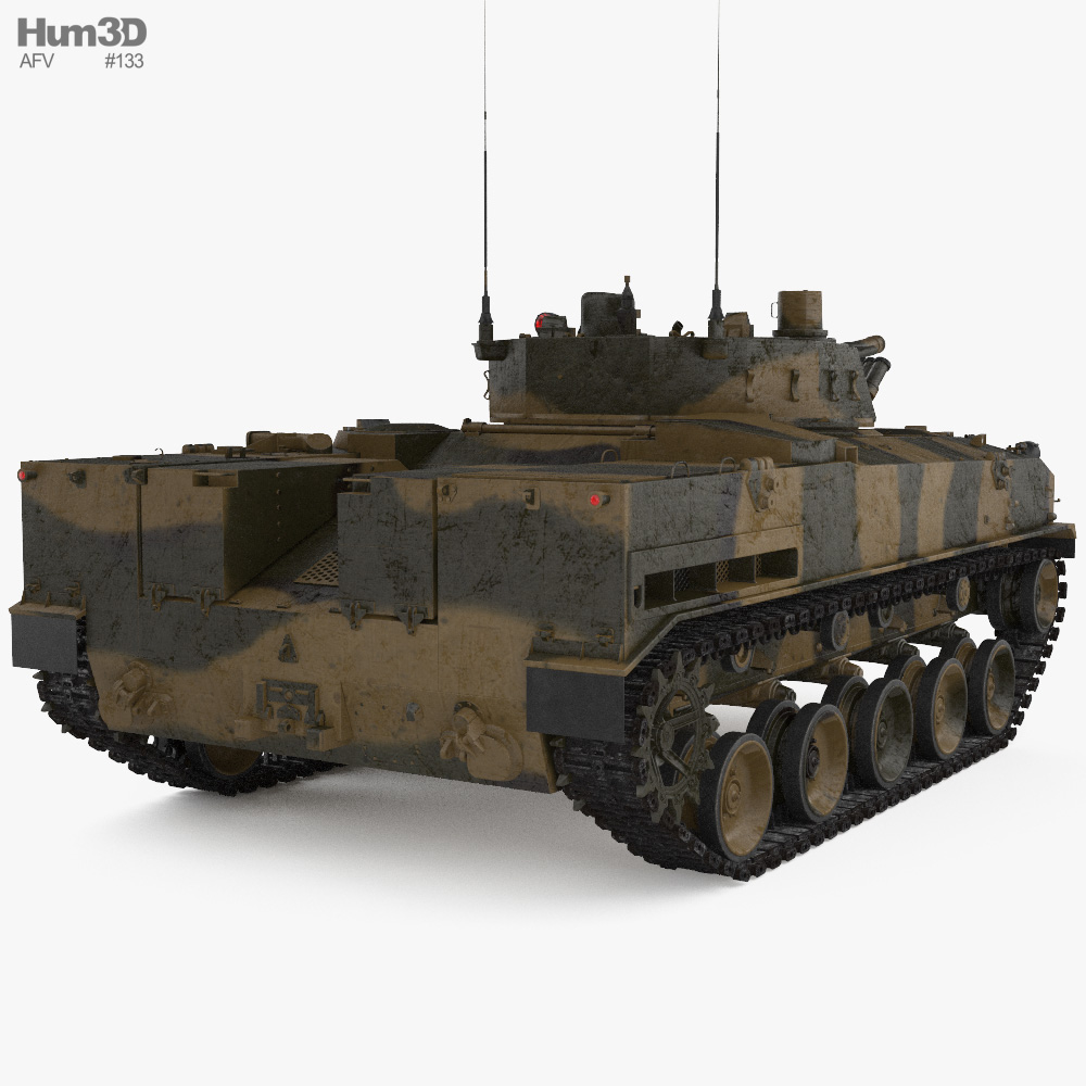 BMD-4 3d model back view