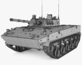 BMD-4 3d model wire render