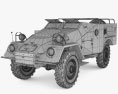 BTR-40 3d model wire render