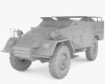 BTR-40 3d model clay render
