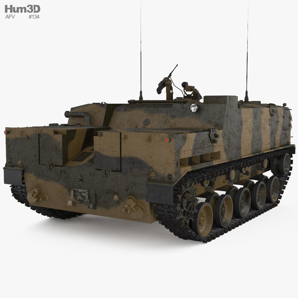 BTR-MD Rakushka 3D模型 后视图