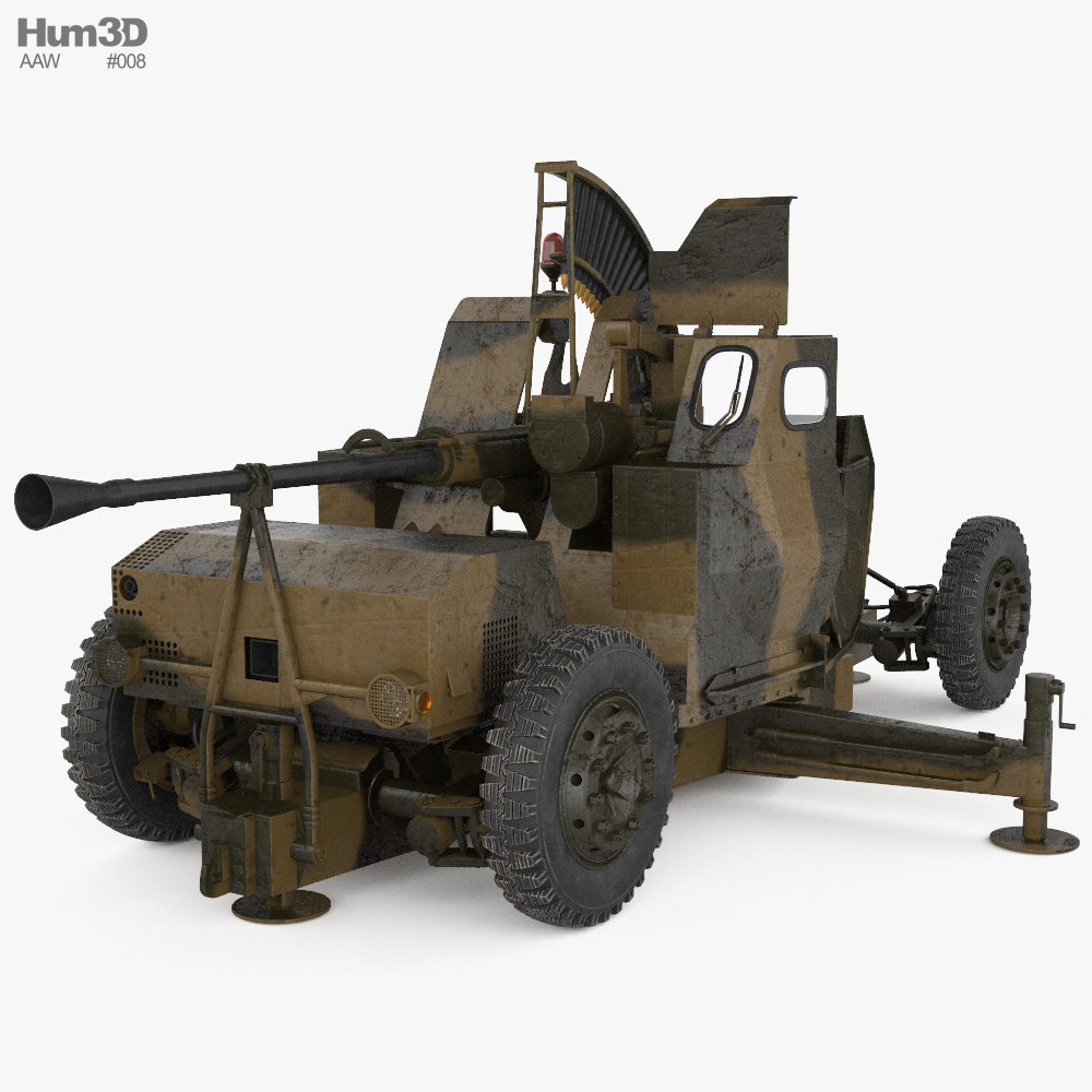 Bofors 40 mm Automatic Gun L 70 3D 모델 