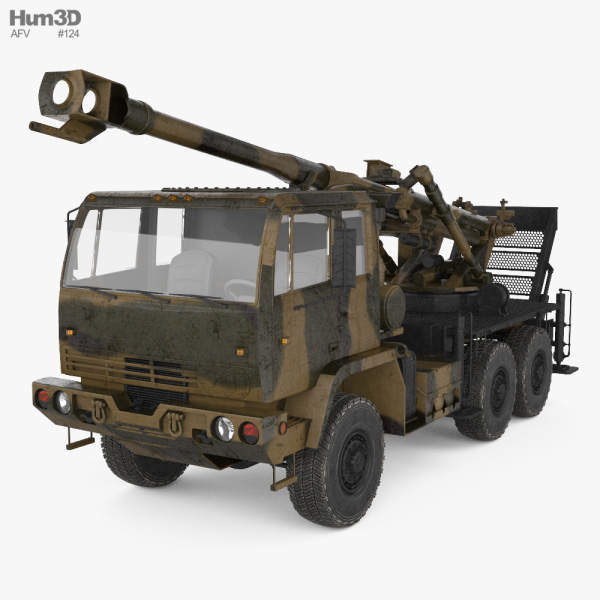 Brutus 155mm self-propelled Howitzer 3D модель