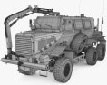 Buffalo Mine Protected Vehicle 3D модель wire render