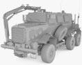 Buffalo Mine Protected Vehicle 3d model clay render