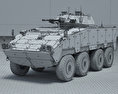 CM-32 Armoured Vehicle 3D-Modell wire render