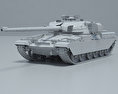 Chieftain Tank 3d model clay render